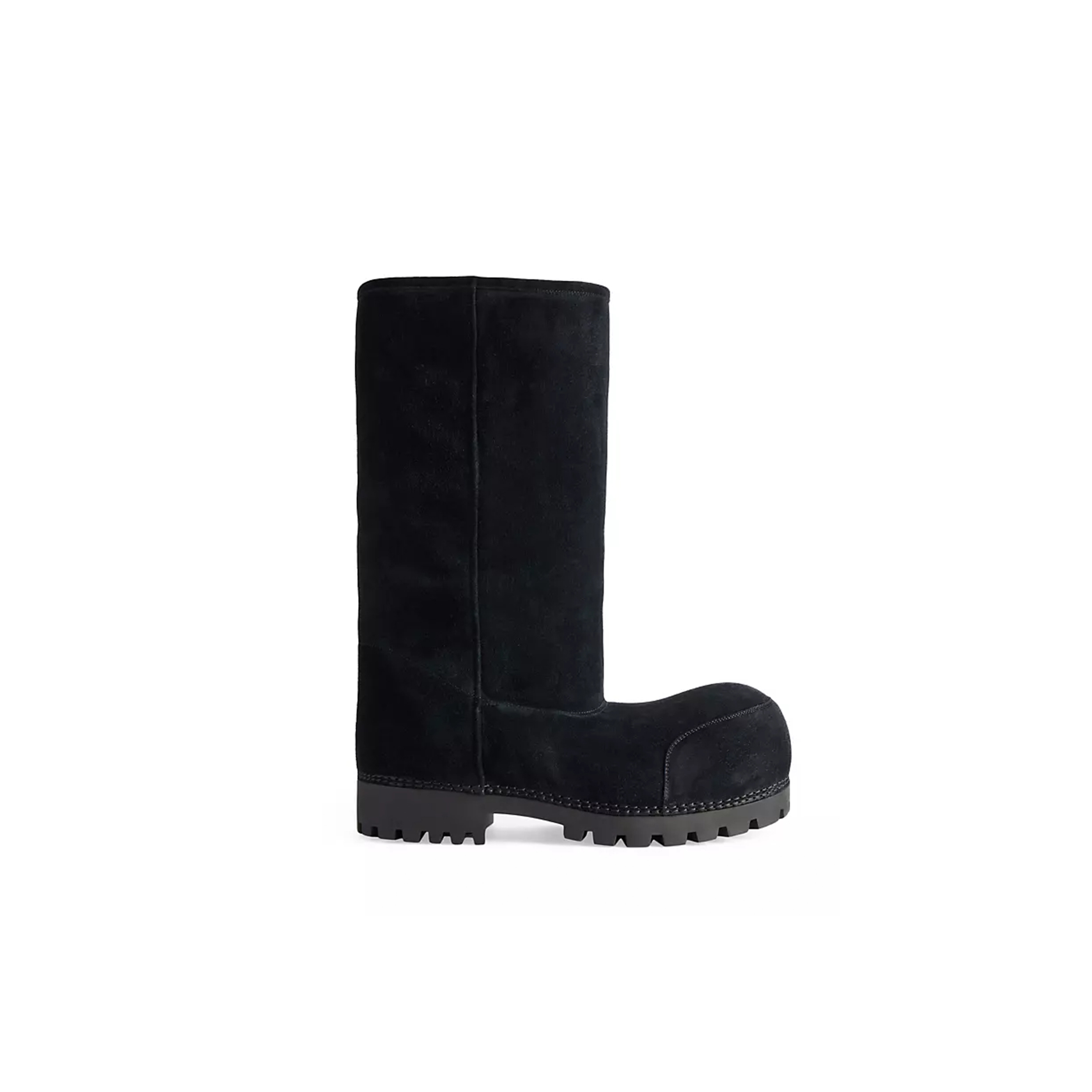 Ba*len*cia*ga alaskan fur black calfskin synthetic high boots 802177wbfc15000